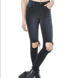 UNIF Peach our black skinny jeans